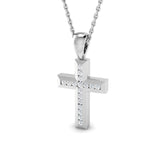 Latin Diamond Cross Pendant in Gold